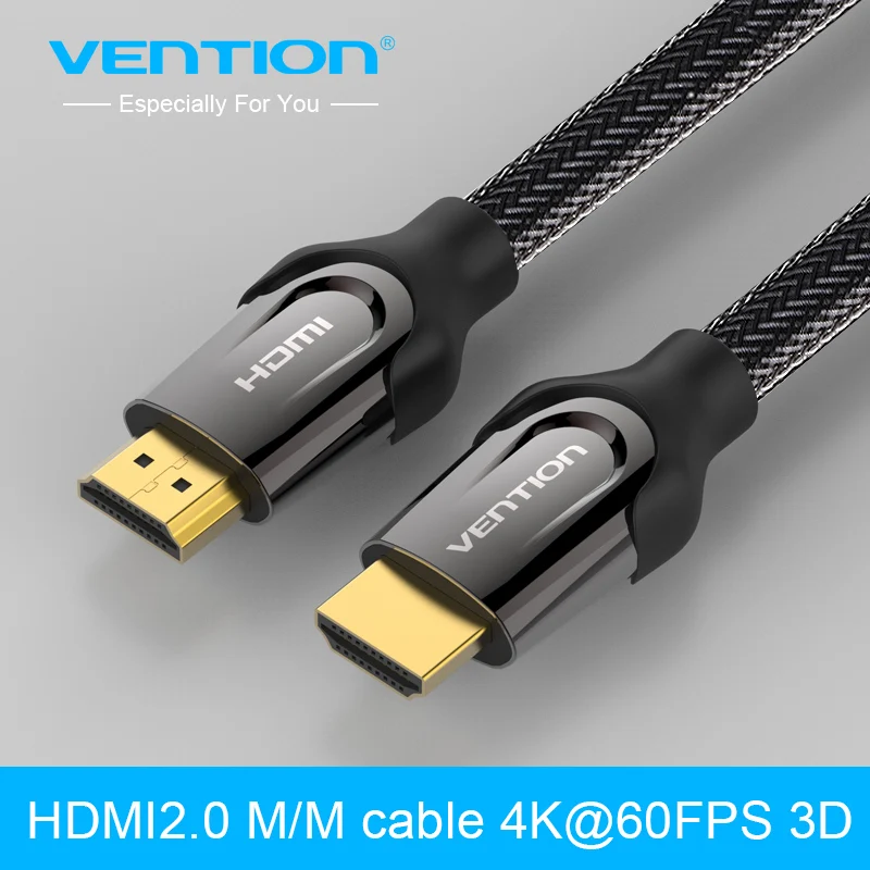 Кабель HDMI Vention на 5 м 3 2 1 поддержка 3D 4K кабель 0 4 для проектора wii TV Mac золотой разъем