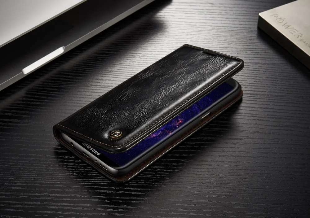 Caseme кожа Телефонные Чехлы для Samsung Galaxy S8 чехол для Samsung S8 Plus Coque магнитных флип Бумажник Защитная крышка 10 шт