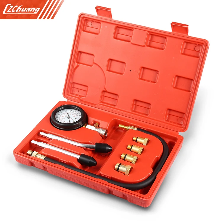 Engine Cylinder Pressure Gauge Diagnostic Tool Compression Tester Set