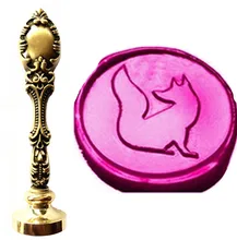 Luxury Wax Seal Sealing Stamp Vintage Fox Custom Picture Logo Brass Peacock Metal Handle Gift Set