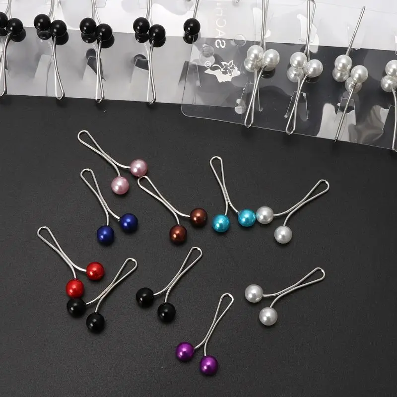 

12Pcs Muslim Hijab Pearl Clip Brooch Pins Scarf Safety Clip Women Wedding Pin Simple beads