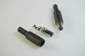 

10 pcs DIY 5.5 mm x 2.5 mm DC Power Plug Female wire cable solder Connector Adapter barrel length 9.5 mm