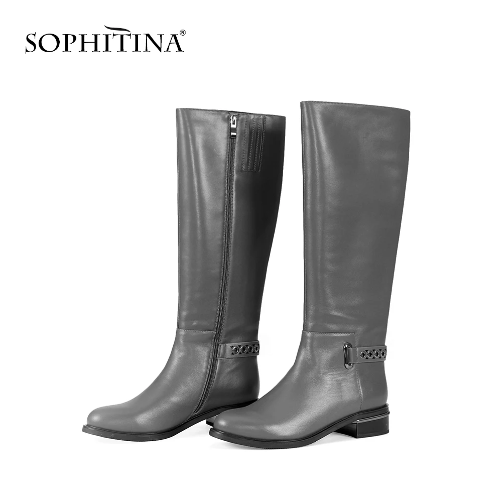 SOPHITINA/Обувь женская. Сапоги зимние сапоги из натуральной кожи внутри теплая