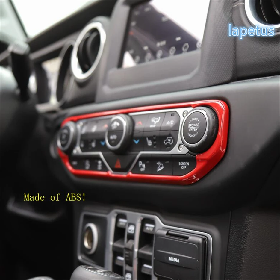 

Lapetus Middle Control Air Conditioning Knob AC Decoration Frame Cover Trim ABS Fit For Jeep Wrangler JL 2018 2019 Colorful Kit