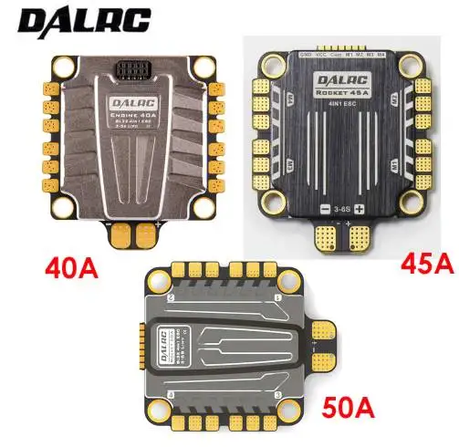 DALRC Rocket 40A 45A 50A 4 в 1 ESC 3S 6S blheli _ 32 поддержка Dshot1200 Multishot Brushless 37 5x37 5 мм для FPV Racing|Детали