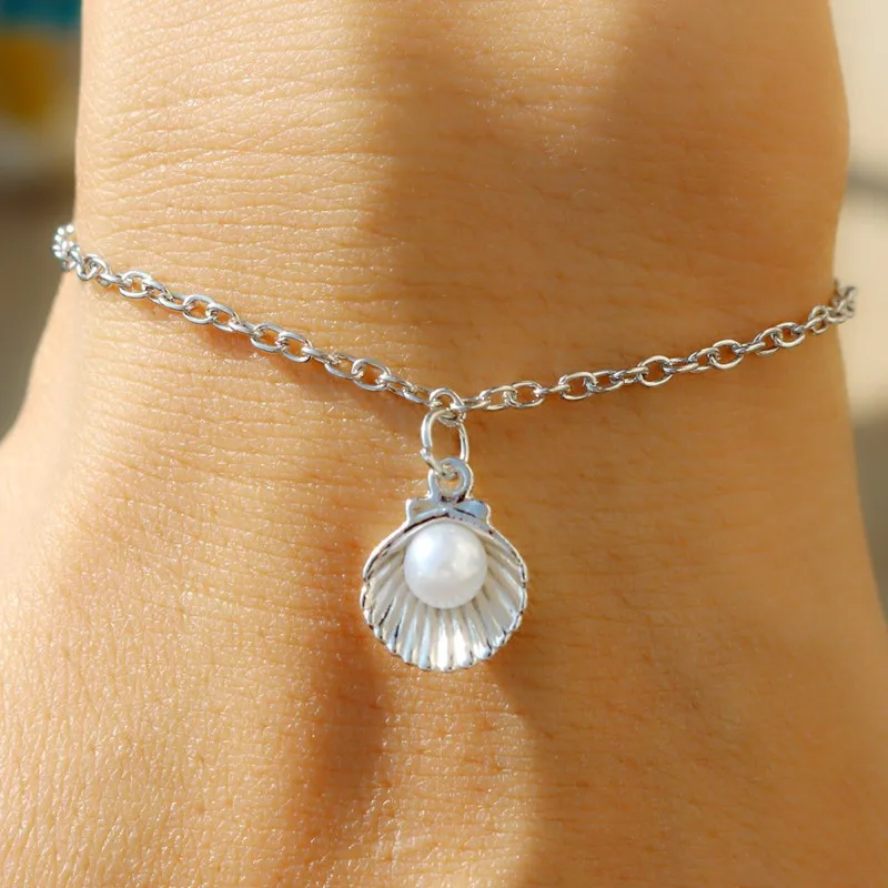 SL205-Wrap-Bracelet-Simulated-Pearls-Pendant-Bracelets-Bangles-For-Women-Fashion-Jewelry-Shell-pulseira-feminina-Bijoux
