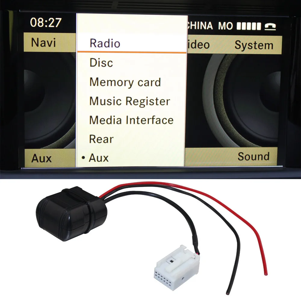 Автомобильный модуль Bluetooth с фильтром для Benz Радио стерео кабель AUX адаптер беспроводной аудио вход