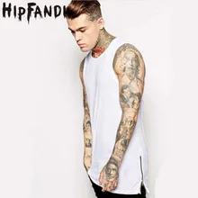 Hipfandi хип-хоп Стиль Для мужчин, черный, белый цвет Безрукавки для женщин модные Дизайн Slim Fit длинный жилет скейтборд Стиль Хлопок Мужской Singlets