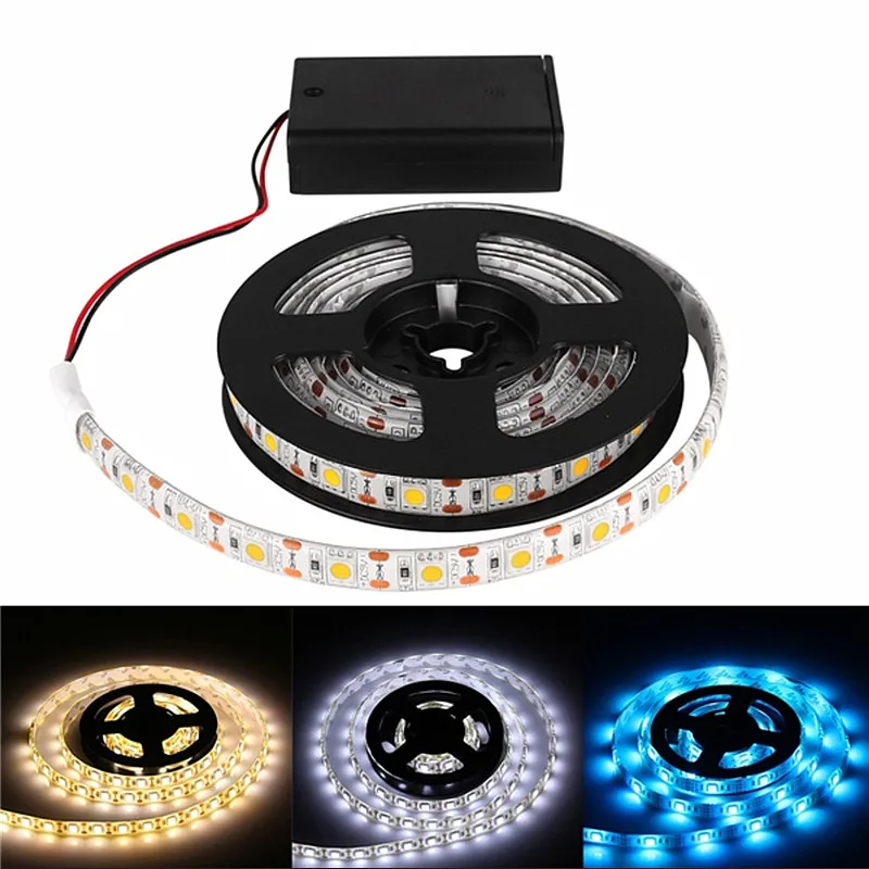 AA Battery Powered 4.5V Volt Strip Led Light Tape 5050 SMD Waterproof 4