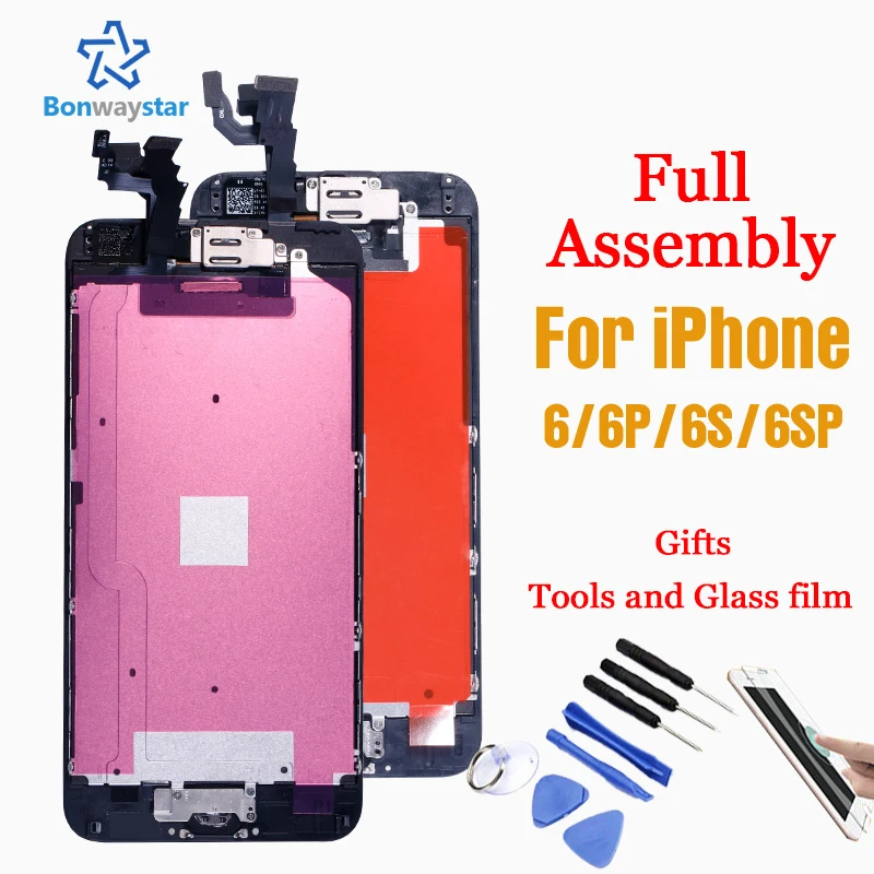

Full Assembly Replacement for iPhone 6 A1549 A1586 LCD Screen Module Touch Digitizer Display 6 6s Plus+Front Camera+Home Button