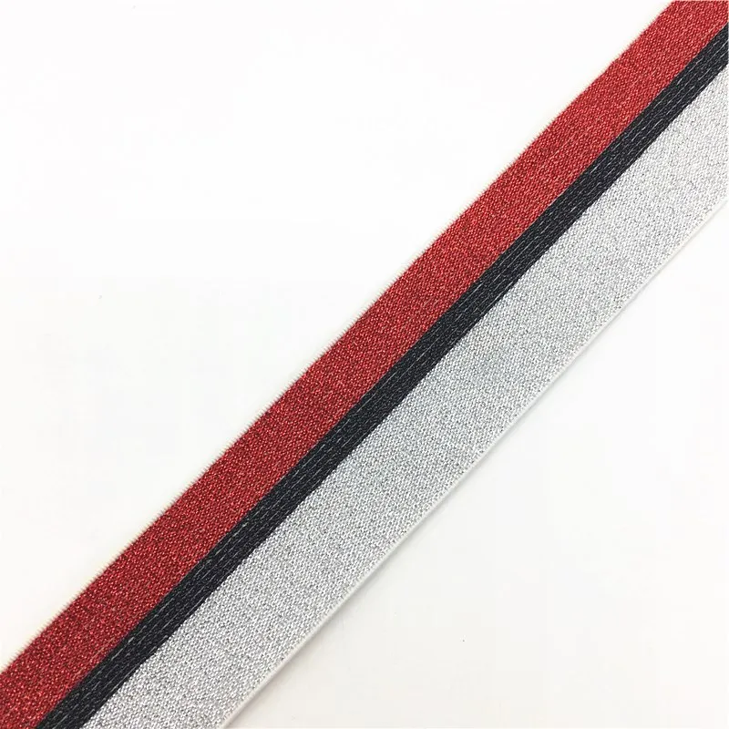 Style A 2 40 мм нейлоновая красочная резиновая резинка полосатые плечевые нижние ремни для тесьма для одежды Швейные DIY аксессуары для одежды 1 метр - Цвет: Style A 2