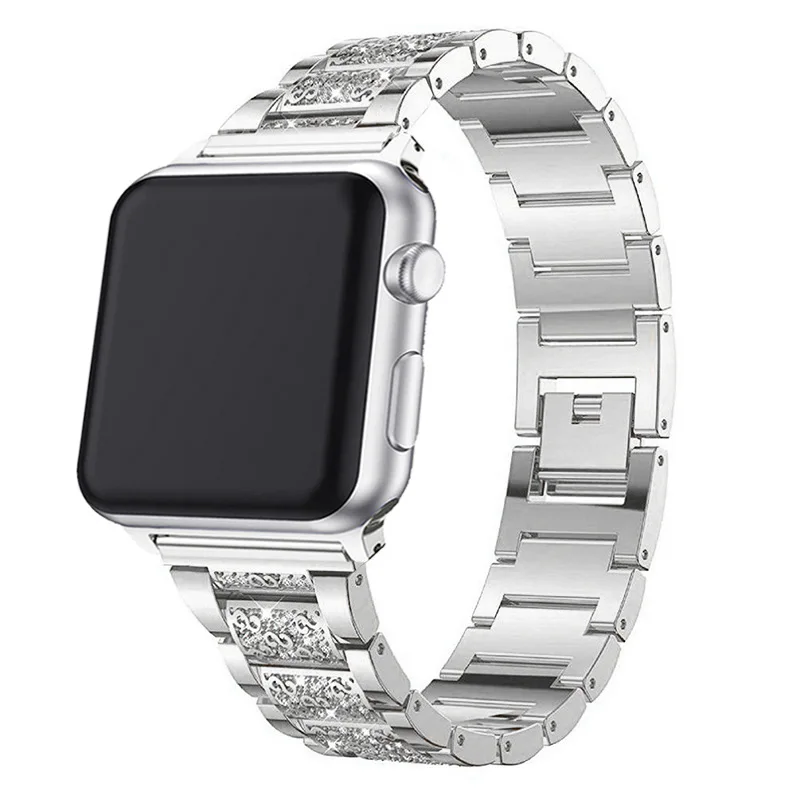

Full Rhinestone Metal Inlaid Steel Strip Stainless Steel Strap Suitable To for Apple Watch 123 Generation for Apple 38/42mm