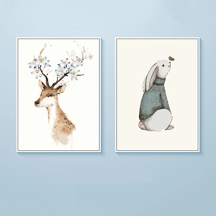 

5D DIY Diamond Embroidery Painting Deer Rabbit Full Special Shaped Rhinestones Mosaic Picture Home Decoration Cross Stitch