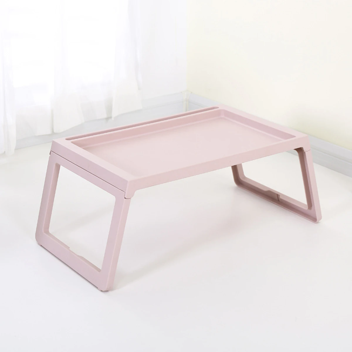 Yunai портативный складной стол для ноутбука Подставка для ноутбука ноутбук многофункциональный стол офисный поднос для завтрака сервировочный стол - Цвет: Pink