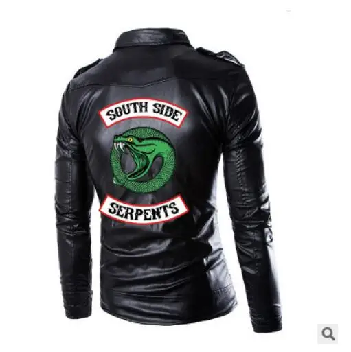 Куртка из искусственной кожи для мужчин Винтаж Ретро мото искусственная Панк кожаные куртки одежда для мотоцикла пальто Slim Fit размер