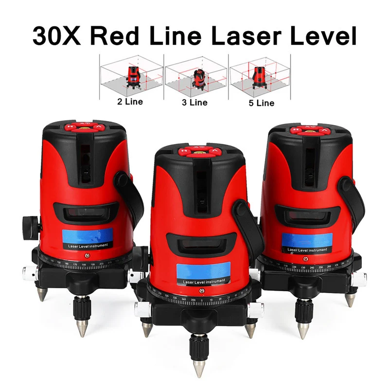 

Red Line Laser Level 2/3/5 Lines AC 100-240V 635mm for Broad Array Alignment Precise Measurement 30 Times Strengthen Red Light