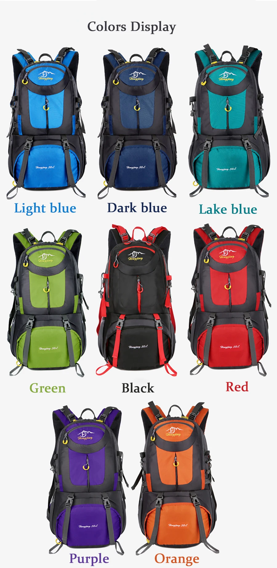 Уличный рюкзак, спортивные сумки, рюкзаки для путешествий, большая походная Сумка для кемпинга, рюкзаки, Водонепроницаемый Многофункциональный рюкзак 1064WQ