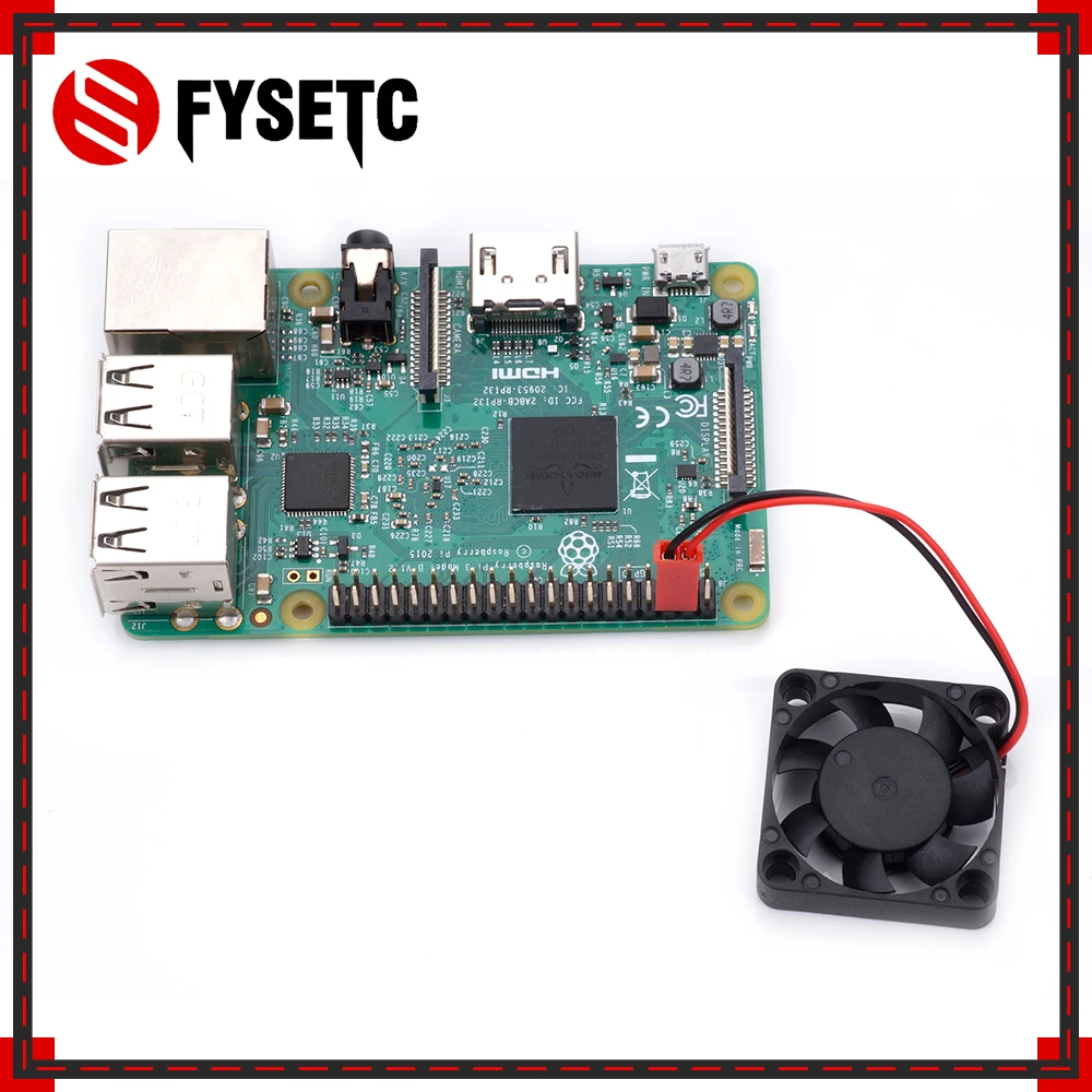 Raspberry Pi 3 Model B Вентилятор охлаждения процессора 5 в 2P бесщеточный вентилятор 30*30*7