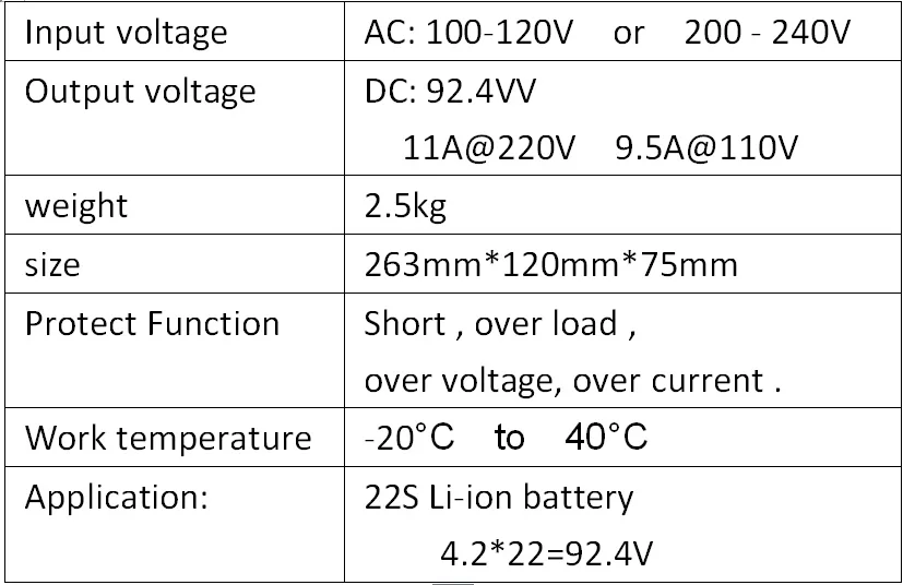 92,4 В 11A смарт-зарядное устройство для 22 S lipo/литий-полимерный/литий-ионный аккумулятор поддержка смарт-зарядное устройство CC /CV режим 4,2 В* 22 = 92,4 В