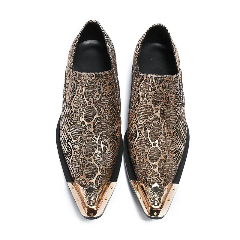 Negócios Itália Metal Design Sapato Moda Festa Oxford Show De Homens Toe Casuais Apartamentos Couro Sapatos Formais As Show Impressão Casamento as Masculino aaqzrxw