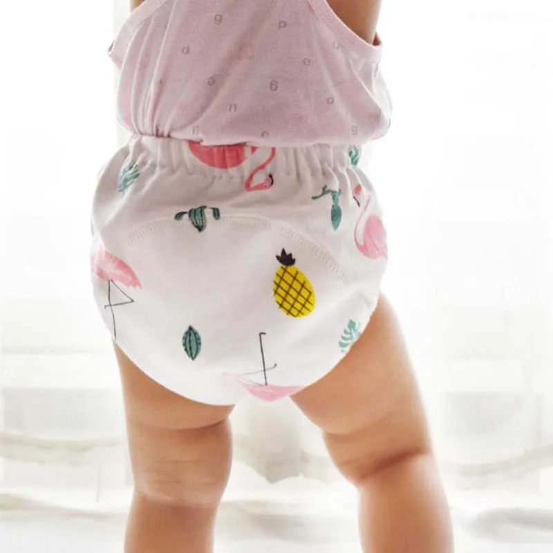 

1PCS 6 Layers Reusable Baby Training Potty Pants Toddler Kids Nappy Panties Water Absorption Infant Coton Gauze Soft Underwear