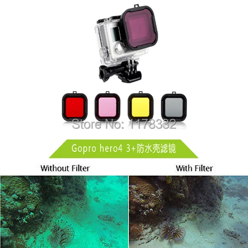 

Gopro Lens Filter Diving Filter Diving UV Lens Filter Gopro HERO 3+ 4 Camera Housing Case Underwater Lens Converter