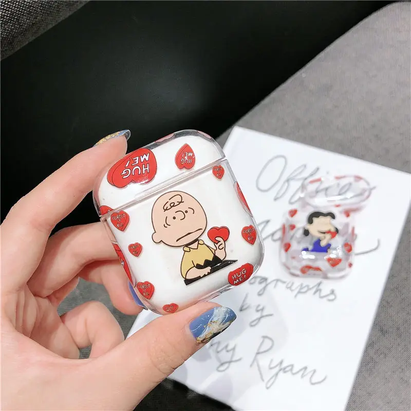 

Anime Cartoon Earphone Case For Apple AirPods Charging Box Boy And Girl Hard PC Cover Bag For Airpods Accessories Cases Capa