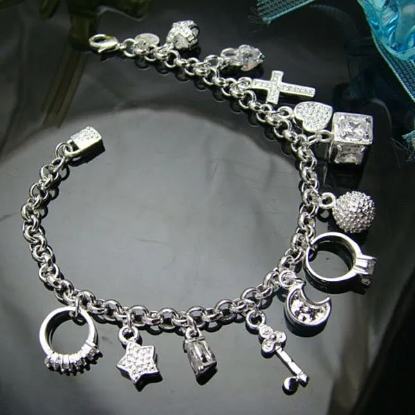 Wholesale Price silver Bracelet, silver jewelry Charm Bracelets for women, Silver Fashion