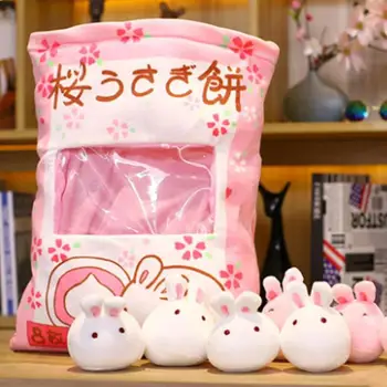 

1 Bag Cute Animal Pudding Plush Toys for Kids Simulation Snack Throw Pillow Cotton Stuffed Plush Figure Animals