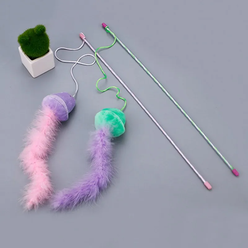 Мягкая интерактивная игрушка-прорезыватель для домашних животных в форме птицы с длинным плюшевый хвост