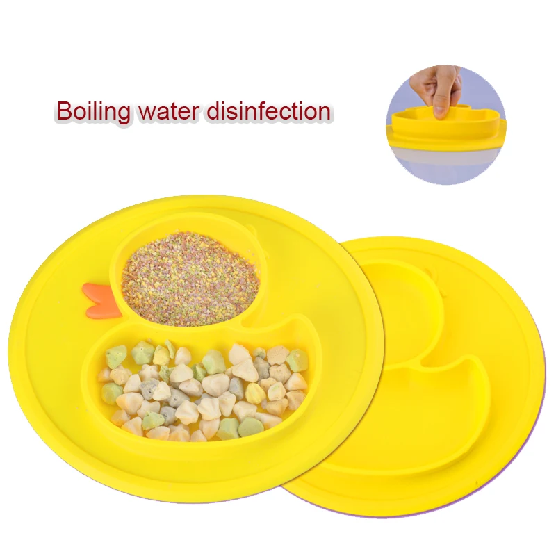 Fashion Baby Silicone Plate Solid Feeding Bowls Plates Suction Children Tableware Food Containers Anti Slip Kids Dishes Eating