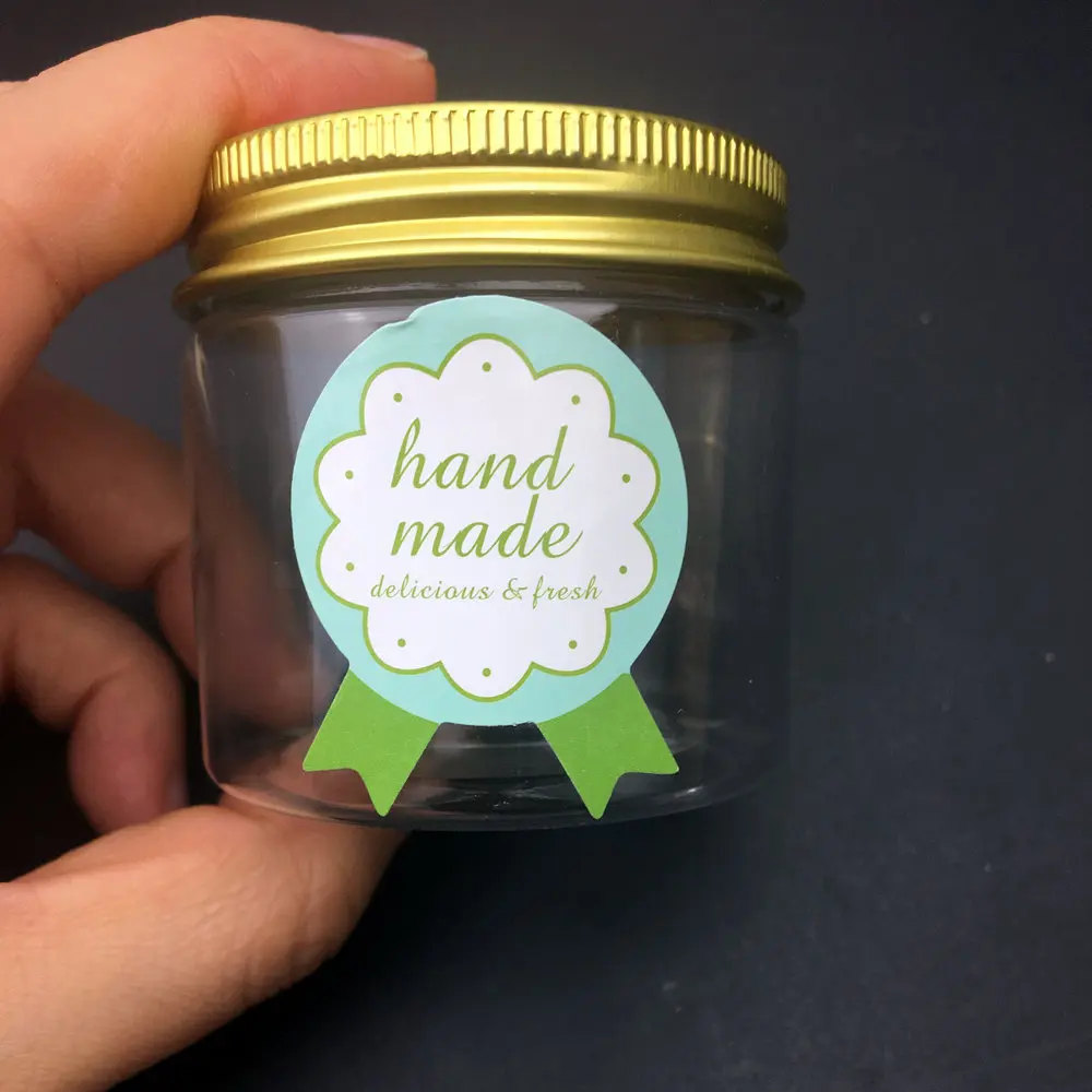 Hijau medali desain Hadiah Label Stiker Perekat buatan tangan ...