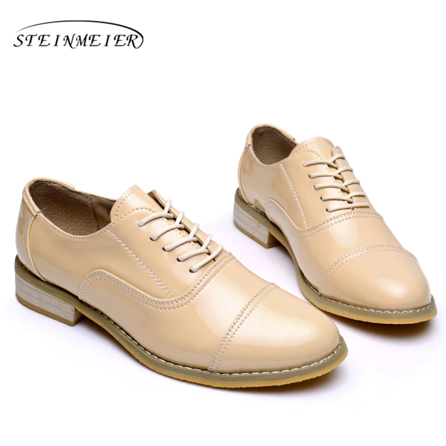 Туфли оксфорды женские из лакированной кожи большие размеры 11|designer flat shoes|flat