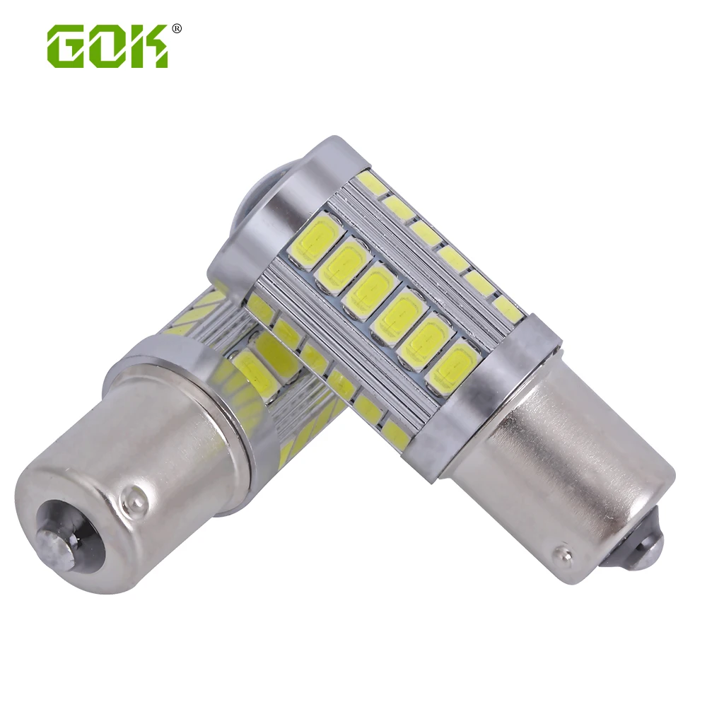 4 x Ba15s светодиодный 1156 33SMD 5630 BAY15D 33 ные белые лампы 12 В с верхним объективом