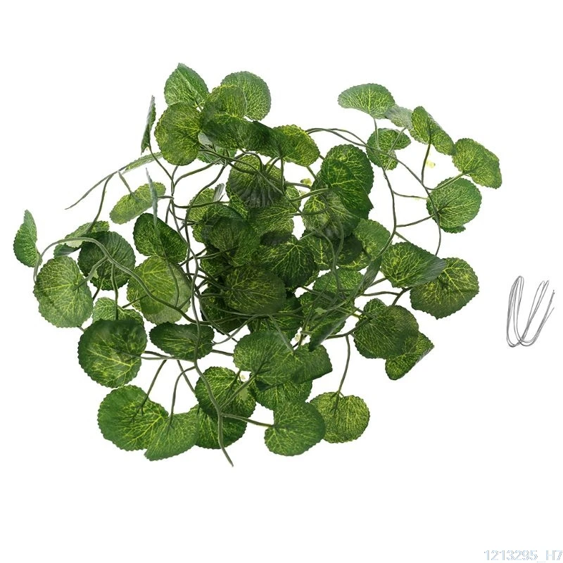 Искусственная лоза Террариум для рептилий коробка среды обитания украшения ящерица Зеленые искусственные растения листья