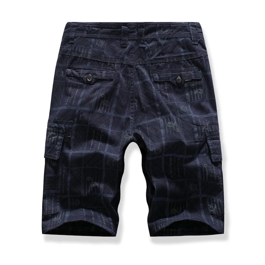 Shorts Men Pocket Shorts Casual Solid Color Straight Slim Fit Trousers Spodenki Meskie Short Homme Pantalones Cortos Hombre