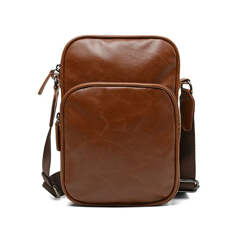 

Designer Mini Motorcyle Bag Men Simple Casual Single Shoulder PU Leather Men's Designer Leather Bag Leisure Trendy Crossbody Bag