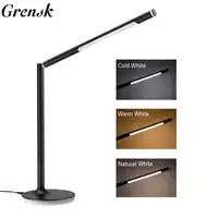 Grensk USB 調光可能なテーブルランプ黒 5 ワットの目思いやりスタンドデスクランプ 360 度調整可能なバッテリー変調器チューブライト