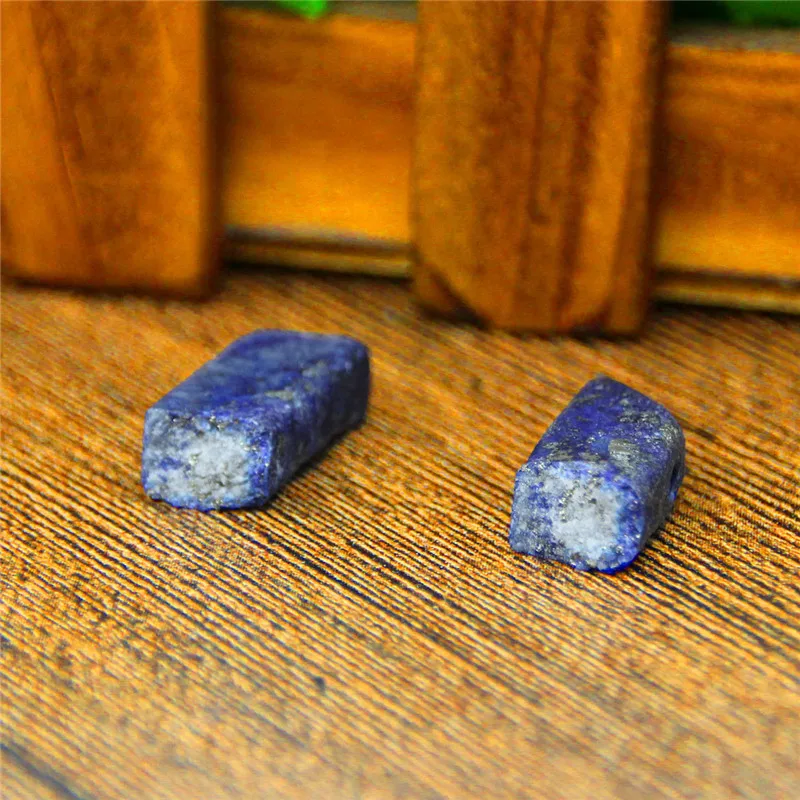 Irregular Rectangle Lapis Lazuli Necklace Vintage Handmade Natural Stone Necklace For Women Stainless Steel Jewelry TN436