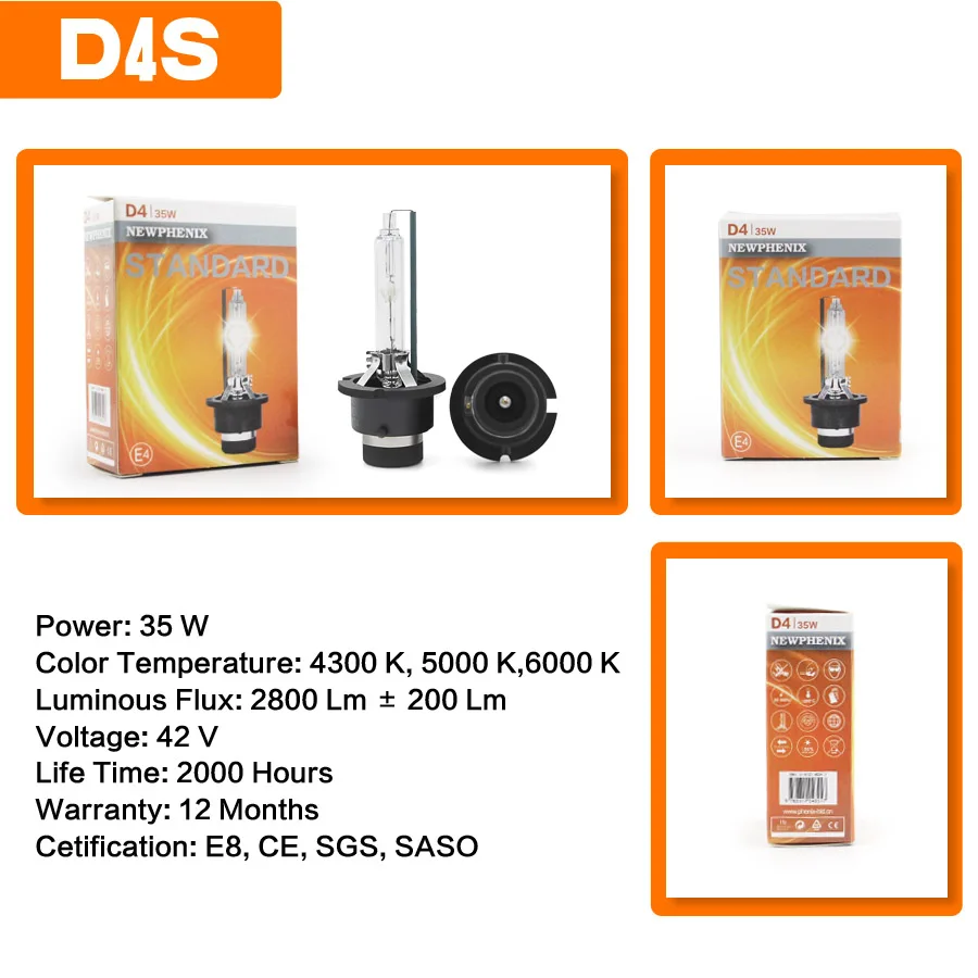 Kit de Lâmpada de Farol Shuoke Xenon Farol Automotivo D1s - D2s D2r D3s D3r D4s Pro 12v 25w 35w 4300k 5000k 6000k 2 Peças Frete Grátis bi Hid 9 de lâmpada de farol d1s d2s d2r