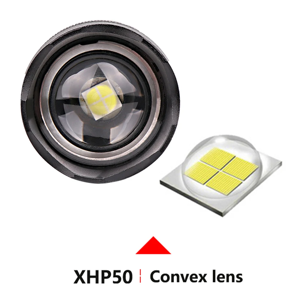 Сверхмощный светодиодный фонарь XHP70.2 Xlamp XHP50, яркий USB фонарь с зумом, 18650, 26650, перезаряжаемый охотничий фонарь, 5 режимов