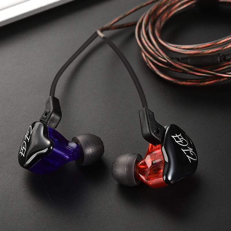 KZ ED12 Custom Style Earphone Detachable Cable In Ear Audio Monitors Noise Isolating HiFi Music Sports Earbuds With Microphone