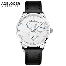 Agelocer brand fitness watch original design mechanical wristwatch Male Clock Casual Fashion watch power reserve 42