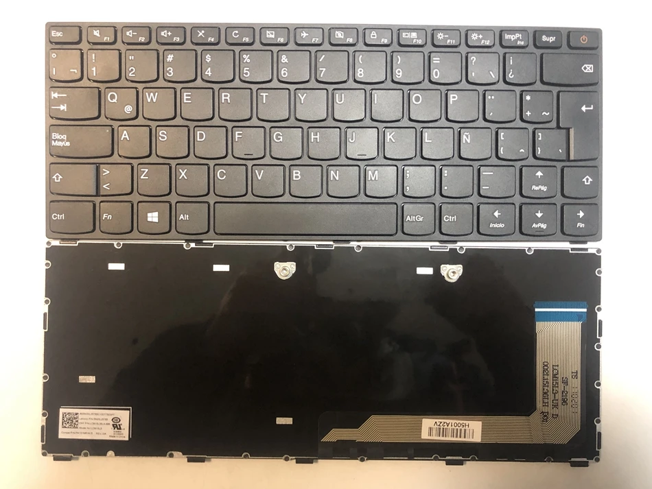 Латинская Клавиатура для ноутбука lenovo Ideapad 100-14IBY 100-14 с черной рамкой LA Layout