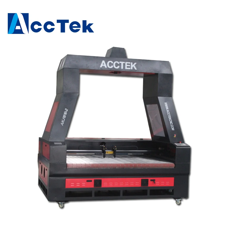 

AccTek Camera large scale Laser 1810 100w fabric roll cutter machine auto feeding system