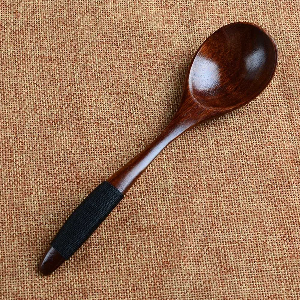 

2019 Kitchen Wooden Spoon Bamboo Cooking Utensil Tool Rice Dessert Soup-Teaspoon Tableware Kitchen Accessories B1