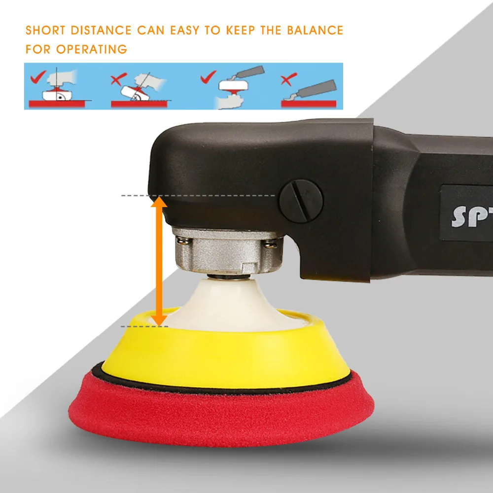 SPTA 6 дюймов роторный автомобильный полировщик электрический шлифовальный станок набор для ухода за краской для авто полировка и шлифовка шлифовальный станок Дрель 220 В 110 В