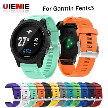 

UIENIE 12 colors of soft silicone wrist strap replacement wrist band for Garmin Fenix 5 smart watch 22 mm wristband