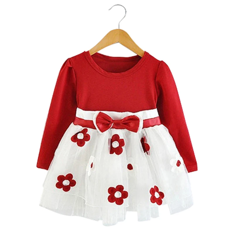 Cute Newborn Baby Dress Flower Pattern Summer Cotton Infant Toddler