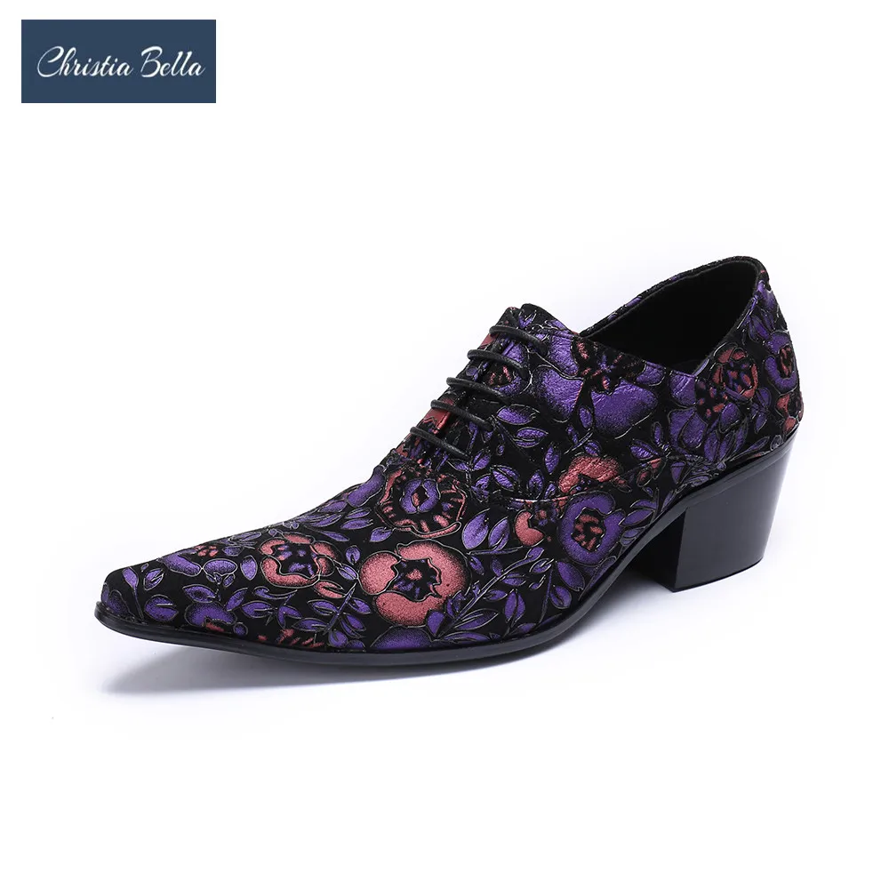 men's floral formal shoes